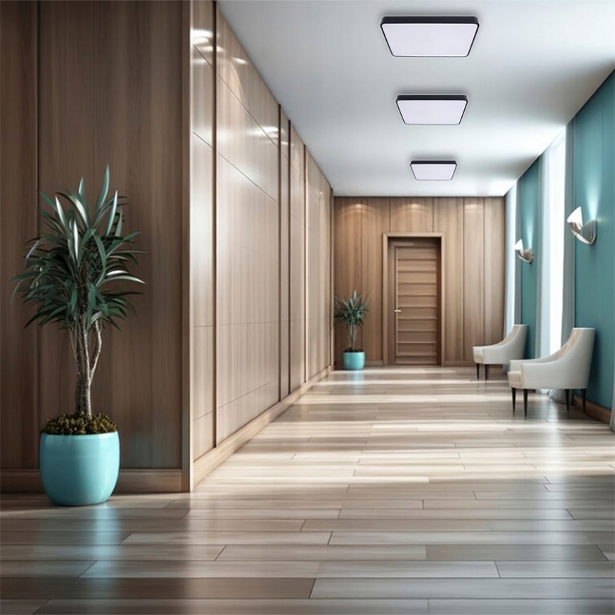 LED Stropna svjetiljka FELIZ LED/40W/230V 4000K 40x40 cm crna