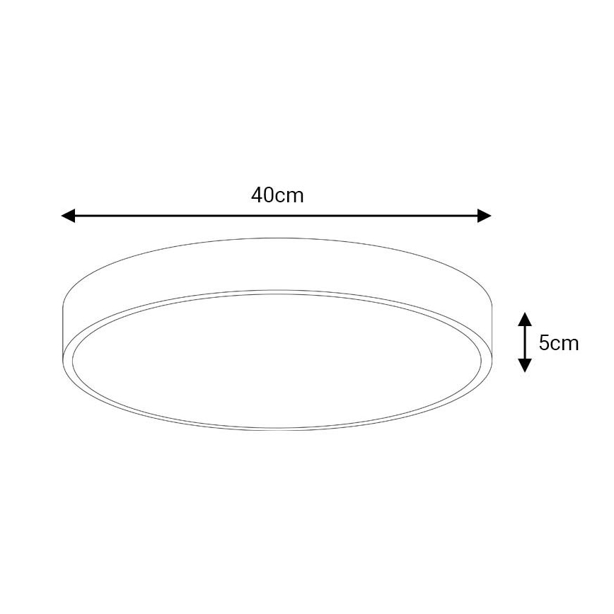 LED Stropna svjetiljka FELIZ LED/40W/230V 4000K pr. 40 cm crna