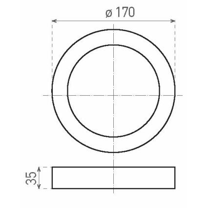 LED Stropna svjetiljka FENIX LED/12W/230V 2800K pr. 17 cm