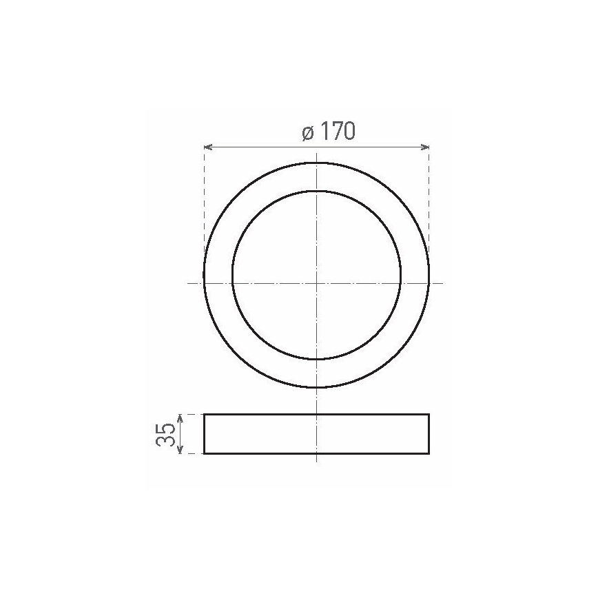 LED Stropna svjetiljka FENIX LED/12W/230V 2800K pr. 17 cm