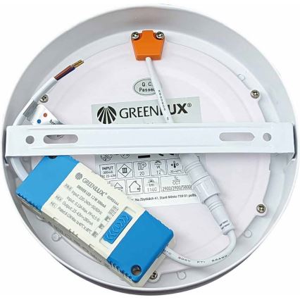 LED Stropna svjetiljka FENIX LED/12W/230V 2900/3900/5800K pr. 16,8 cm bijela