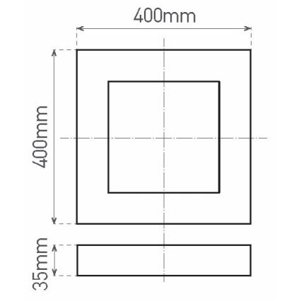 LED Stropna svjetiljka FENIX LED/32W/230V 3800K 40 cm bijela