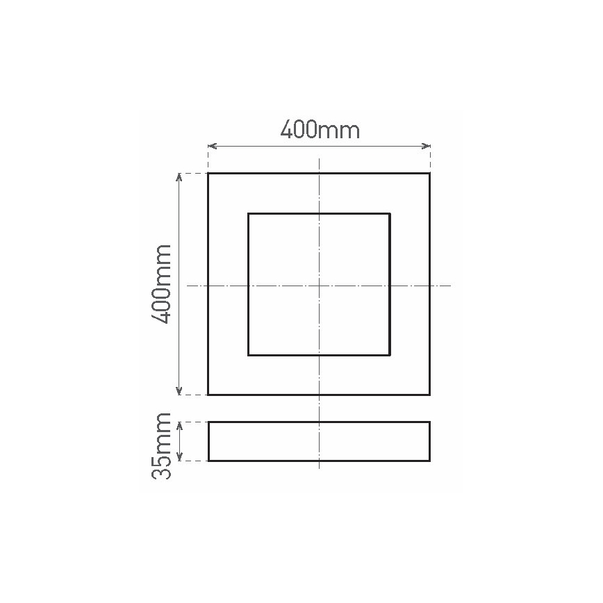 LED Stropna svjetiljka FENIX LED/32W/230V 3800K 40 cm bijela