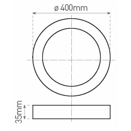 LED Stropna svjetiljka FENIX LED/32W/230V 3800K pr. 40 cm