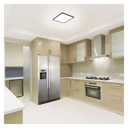 LED Stropna svjetiljka FLORI LED/18W/230V 4000K crna 29x29 cm