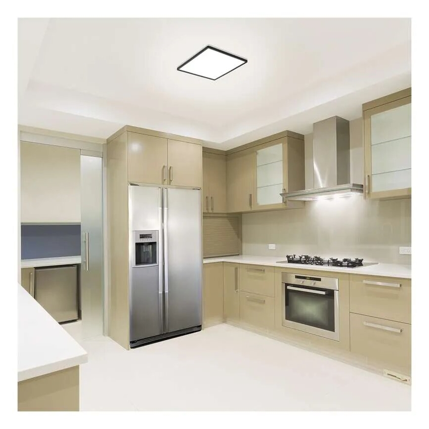 LED Stropna svjetiljka FLORI LED/18W/230V 4000K crna 29x29 cm
