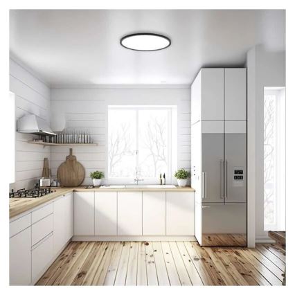 LED Stropna svjetiljka FLORI LED/18W/230V 4000K crna pr. 29 cm