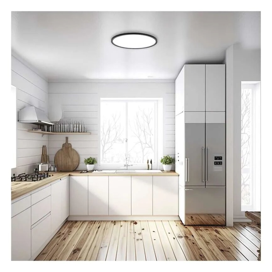 LED Stropna svjetiljka FLORI LED/18W/230V 4000K crna pr. 29 cm