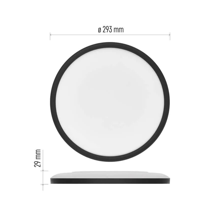 LED Stropna svjetiljka FLORI LED/18W/230V 4000K crna pr. 29 cm