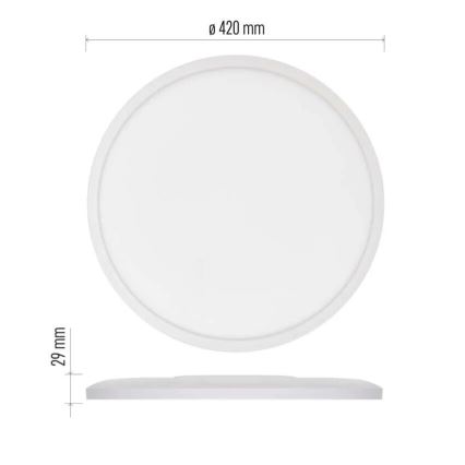 LED Stropna svjetiljka FLORI LED/22W/230V 4000K bijela pr. 42 cm