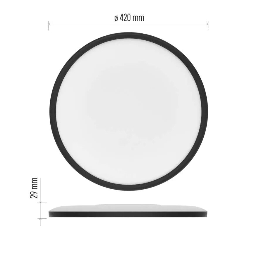 LED Stropna svjetiljka FLORI LED/22W/230V 4000K crna pr. 42 cm