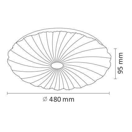 LED Dimmabilno stropno svjetlo FLOWER LED/36W/230V + daljinski upravljač