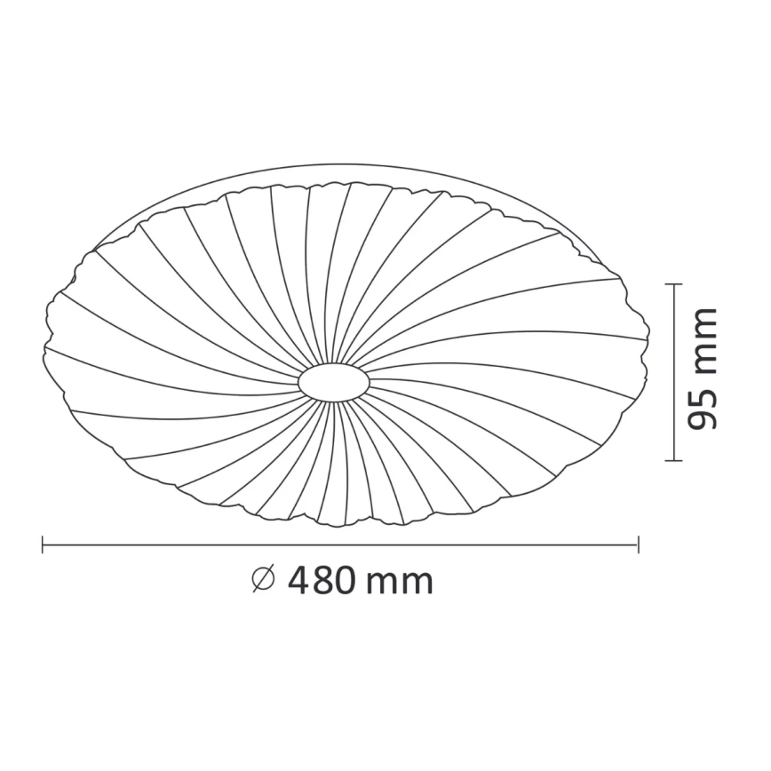 LED Dimmabilno stropno svjetlo FLOWER LED/36W/230V + daljinski upravljač