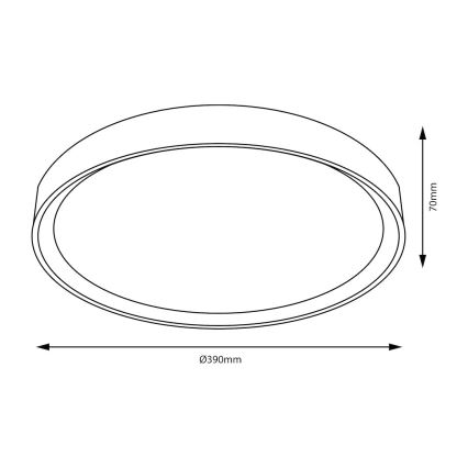LED stropna svjetiljka FOREST LED/24W/230V Ø 39 cm smeđa