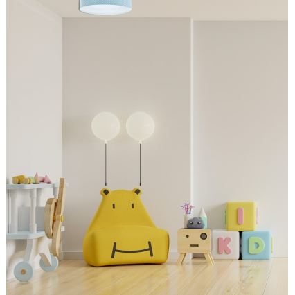 LED Stropna svjetiljka GALAXY KIDS LED/24W/230V točkice tirkizna/bijela