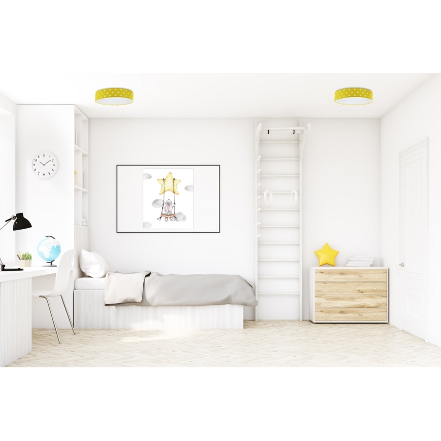 LED Stropna svjetiljka GALAXY KIDS LED/24W/230V točkice žuta/bijela