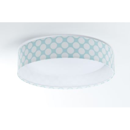 LED Dječje stropno svjetlo GALAXY KIDS LED/24W/230V zelene/bijele točkice