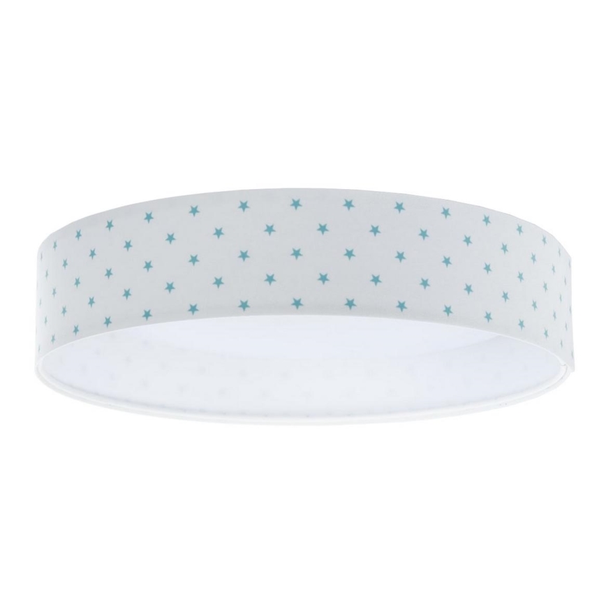 LED Stropna svjetiljka GALAXY KIDS LED/24W/230V zvjezdice bijela/tirkizna