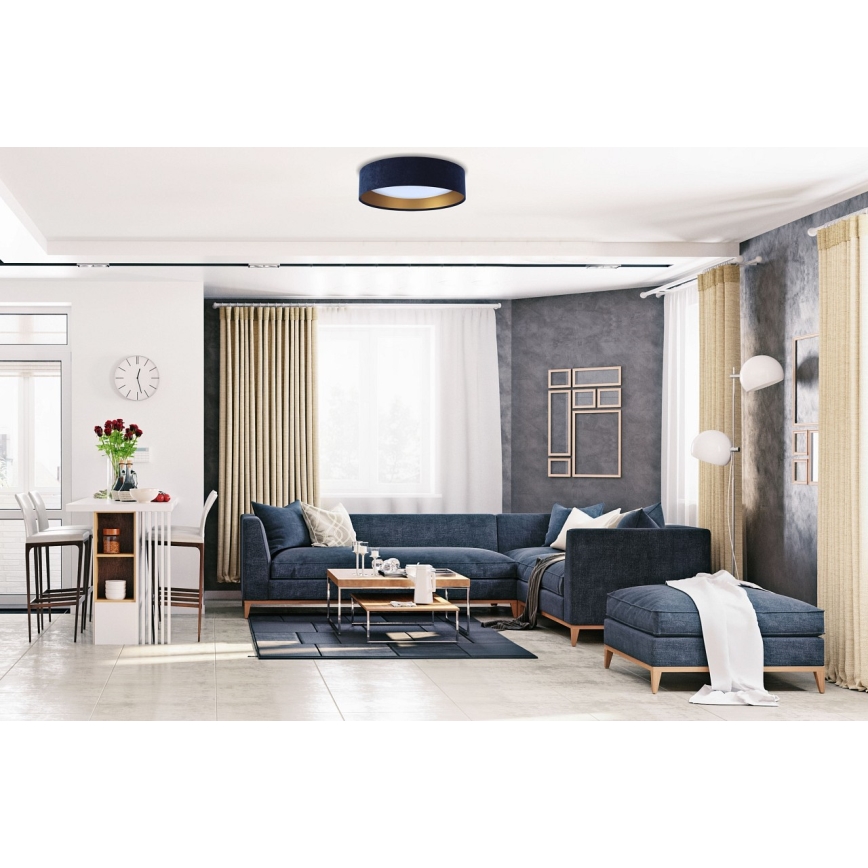 LED stropna svjetiljka GALAXY LED/24W/230V Ø 44 cm plava/zlatna