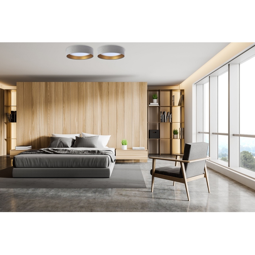 LED stropna svjetiljka GALAXY LED/24W/230V Ø 44 cm siva/zlatna