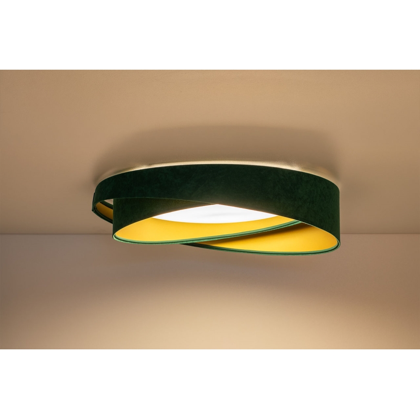 LED stropna svjetiljka GALAXY MODERN LED/24W/230V, promjer 55 cm, zelena/zlatna