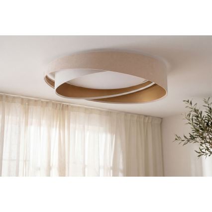 LED stropna svjetiljka GALAXY MODERN LED/24W/230V Ø 55 cm bež/bijela/zlatna