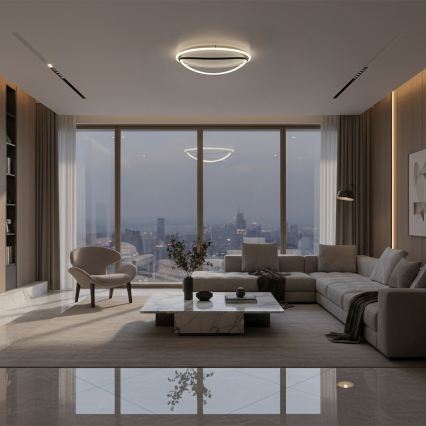 LED stropna svjetiljka HALO LED/38W/230V Ø 50 cm crna