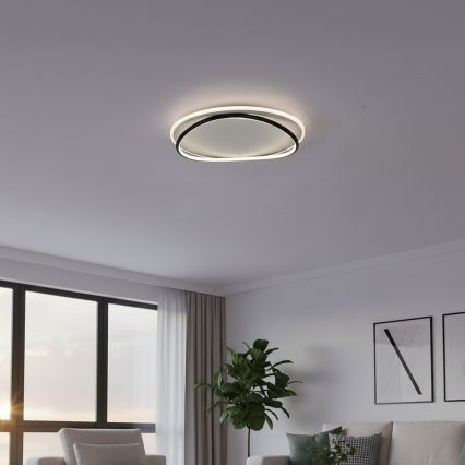 LED stropna svjetiljka HALO LED/38W/230V Ø 50 cm crna