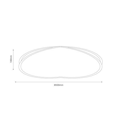 LED stropna svjetiljka HALO LED/38W/230V Ø 50 cm crna
