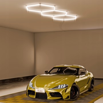 LED stropna svjetiljka HEXAGON LED/128W/85-265V 4000K 248x97 cm CRI 90 IP54 bijela