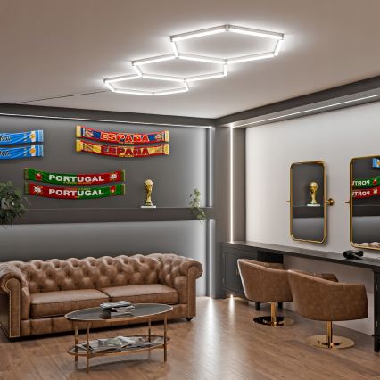LED stropna svjetiljka HEXAGON LED/128W/85-265V 6000K 248x97 cm CRI 90 IP54 bijela