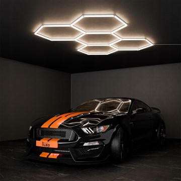 LED stropna svjetiljka HEXAGON LED/192W/85-265V 4000K 298x209 cm CRI 90 IP54 bijela