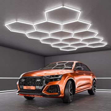 LED stropna svjetiljka HEXAGON LED/570W/85-265V 6500K 522x298 cm CRI 90 IP44 bijela