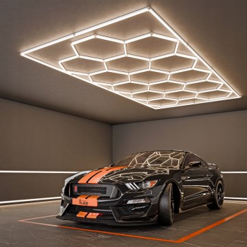 LED stropna svjetiljka HEXAGON LED/696W/85-265V 4000K 484x243 cm CRI 90 IP54 bijela