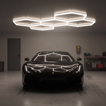 LED stropna svjetiljka HEXLINE LED/216W/230V 4000K 208x300 cm bijela