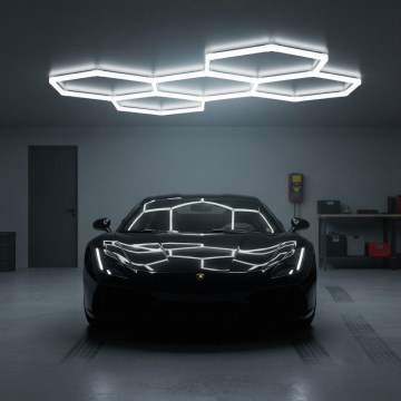 LED Stropna svjetiljka HEXLINE LED/216W/230V 6500K 208x300 cm bijela