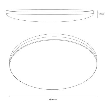 LED stropno svjetlo HUGO LED/12/18/24W/230V 3000/4000/6500K Ø 30 cm IP54 crno