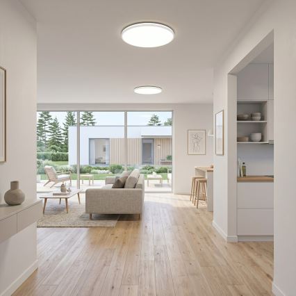LED stropna svjetiljka HUGO LED/16/24/32W/230V 3000/4000/6500K promjer 37 cm IP54 bijela