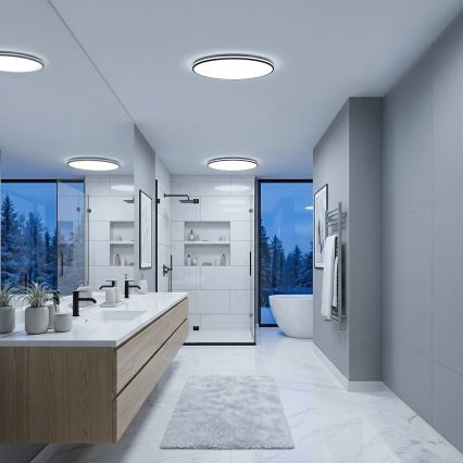 LED stropna svjetiljka HUGO LED/16/24/32W/230V 3000/4000/6500K Ø 37 cm IP54 crna