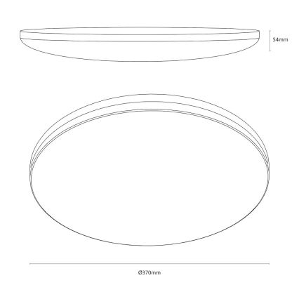 LED stropna svjetiljka HUGO LED/16/24/32W/230V 3000/4000/6500K Ø 37 cm IP54 crna