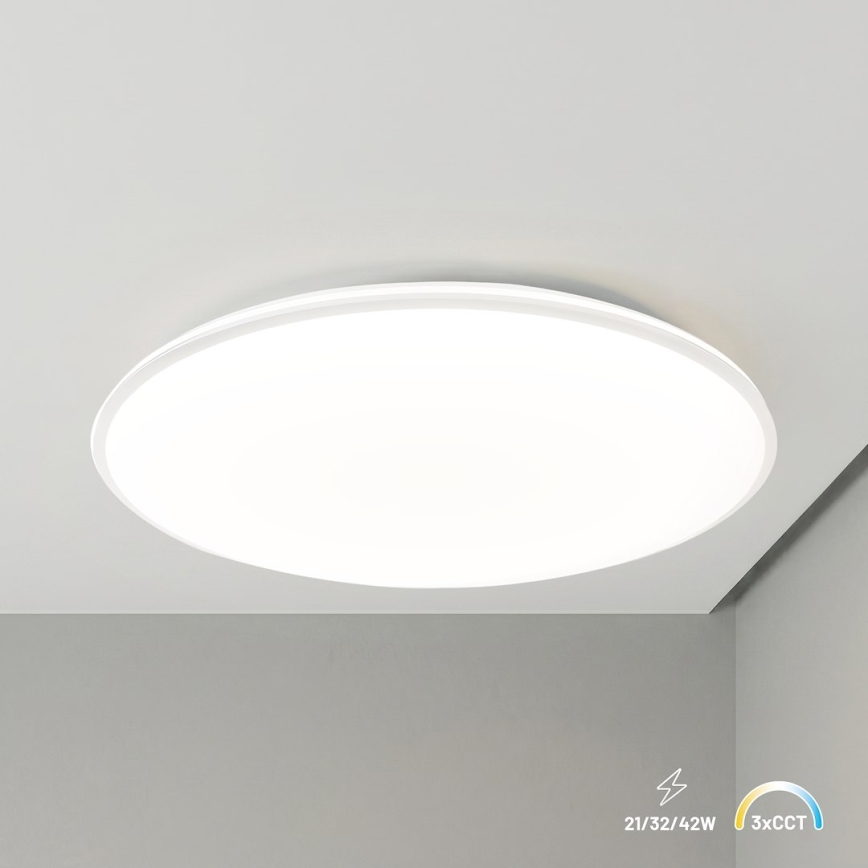 LED stropna svjetiljka HUGO LED/21/32/42W/230V 3000/4000/6500K promjer 45 cm IP54 bijela