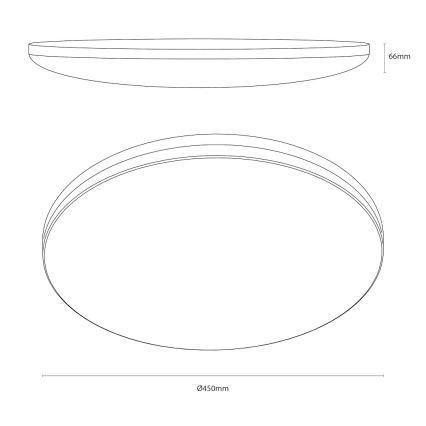 LED stropna svjetiljka HUGO LED/21/32/42W/230V 3000/4000/6500K Ø 45 cm IP54 crna