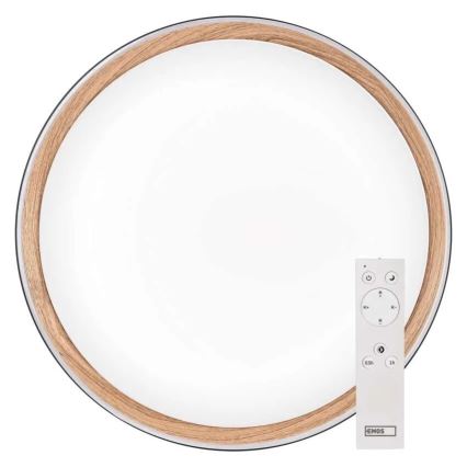 LED prigušiva stropna svjetiljka ILVI LED/30W/230V 2700-6500K Ø 40 cm crna/bež + daljinski upravljač