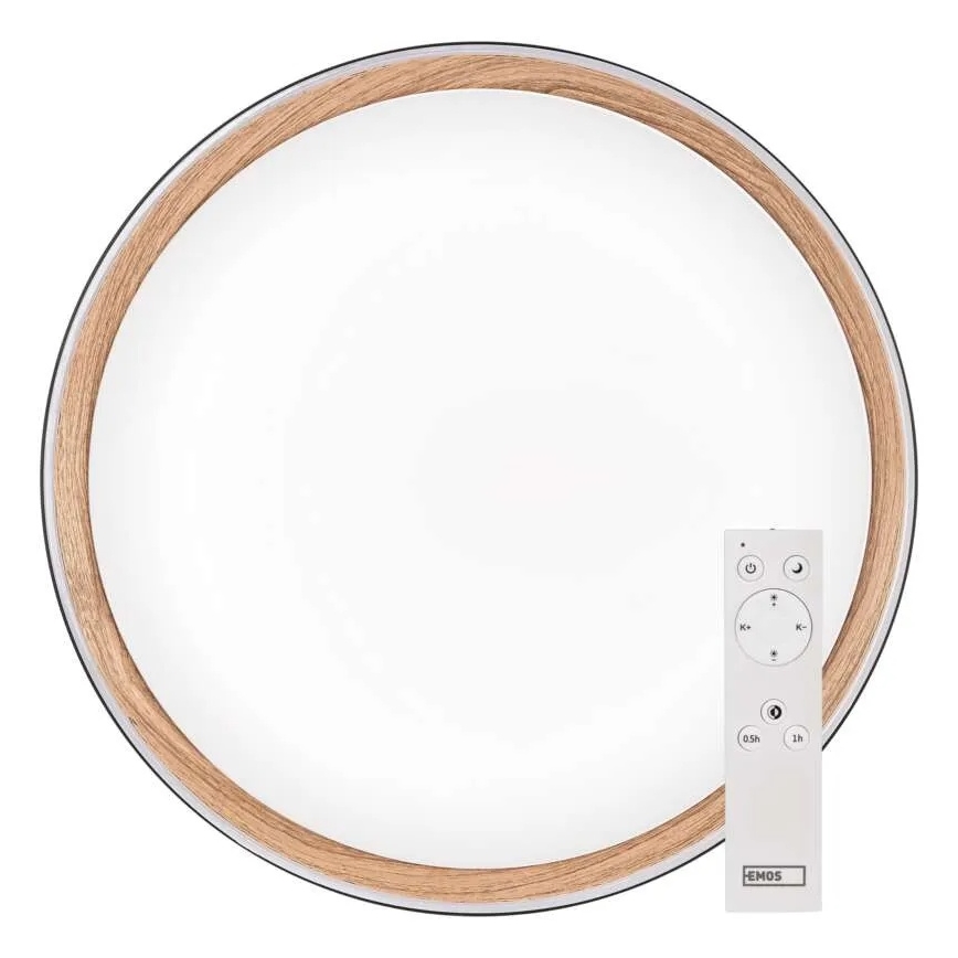 LED prigušiva stropna svjetiljka ILVI LED/30W/230V 2700-6500K Ø 40 cm crna/bež + daljinski upravljač