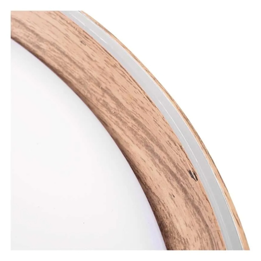 LED prigušivo stropno svjetlo ILVI LED/45W/230V 2700-6500K promjera 50 cm, drveni dekor + daljinsko upravljanje