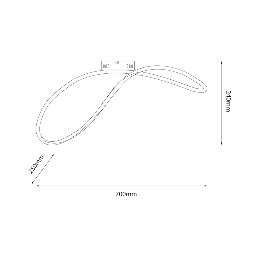 LED Stropna svjetiljka INFINITY LED/21W/230V crna