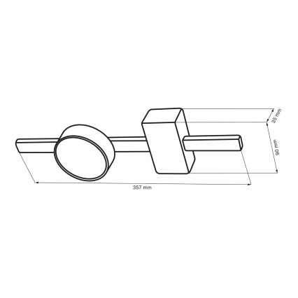 LED Stropna svjetiljka JOY 1xGX53/6W/230V crna