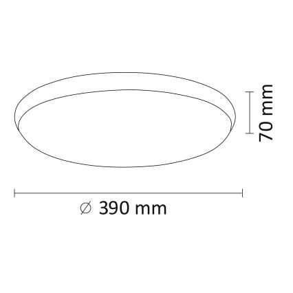 LED Stropna svjetiljka KERN LED/24W/230V crna