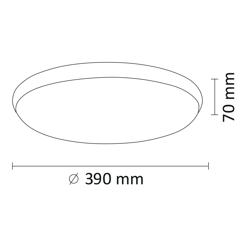 LED Stropna svjetiljka KERN LED/24W/230V crna