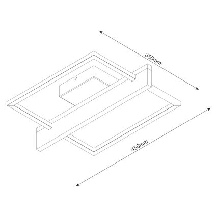 LED stropna svjetiljka LARYSA LED/11,5W/230V 35x45 cm borovina